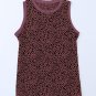 Fiery Red Leopard Print Round Neck Tank Top