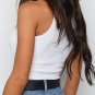 White Fashion Bodycon Tight Ribbed Tank Top
