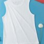 White Crew Neck Pleated Tank Top