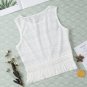 White Lace Crochet Hollow out Fringed Tank Top