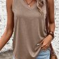 Simply Taupe Ribbed V Neck Tank