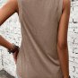 Simply Taupe Ribbed V Neck Tank