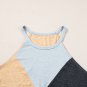Light French Beige Geometric Color Block Sleeveless Top