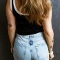 Black Colorblock Edge Ribbed Knit U Neck Tank Top