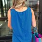 Blue Sun Graphic Casual Tank Top