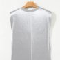 Silvery Metallic Luster Crew Neck Shift Tank Top