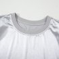 Silvery Metallic Luster Crew Neck Shift Tank Top