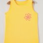 Yellow Cream Flower Graphic Casual Tank Top