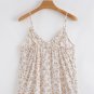 Apricot Boho Floral Spaghetti Straps Tank Top