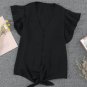 Black Forever Tonight Button Tie Top