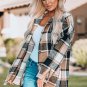 Plaid Print Buttoned Shirt Jacket