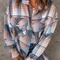 Pink Plaid Flap Pockets Shacket