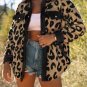Black Contrast Trimmed Leopard Teddy Shacket