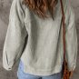 Sky Blue Raw Hem Flap Pockets Cropped Corduroy Jacket