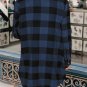 Blue Turn-Down Collar Plaid Shirt Jacket