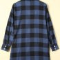 Blue Turn-Down Collar Plaid Shirt Jacket
