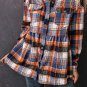 Multicolor Plaid Button Down Ruffled Shirt Jacket