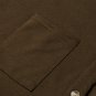 Dark Brown Button Up Contrast Knitted Sleeves Hooded Jacket