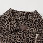 Leopard Zipped Notch Collar Short Jacket