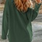 Green Contrast Flap Pockets Relaxed Shacket