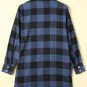 Blue Turn-down Collar Plaid Shirt Jacket