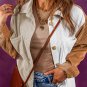 Multicolour Corduroy Colorblock Loose Shacket