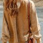 Khaki Vintage Washed Flap Pocket Button Shacket