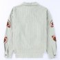 Casual Sequined Football Patch Ribbed Cotton Jacket