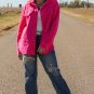 Bright Pink Faux Suede Sherpa Patchwork Button-up Shacket