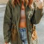Green Stitching Quilted Drawstring Jacket