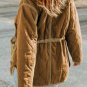 Brown Stitching Quilted Drawstring Jacket