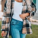 Plaid Print Buttoned Shirt Jacket