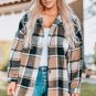 Plaid Print Buttoned Shirt Jacket
