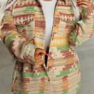 Yellow Western Aztec Print Button Flap Pocket Shacket