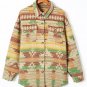 Yellow Western Aztec Print Button Flap Pocket Shacket