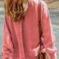 Fiery Red Vintage Washed Flap Pocket Button Shacket