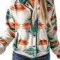 Multicolour Western Aztec Snap Buttoned Fleece Jacket