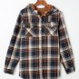 Plaid Pattern Sherpa Lined Hooded Shacket
