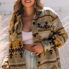 Brown Western Aztec Print Jacket