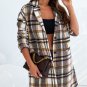 Pink Plaid Button Up Lapel Jacket