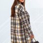 Pink Plaid Button Up Lapel Jacket