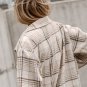 Khaki Plaid Removable Hood Buttoned Shacket