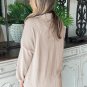 Parchment Sequin Patch Chest Pocket Corded Shacket