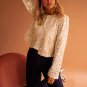 Golden Fleece Sequined Open Front Cropped Jacket