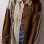 Brown Color Block Chest Pockets Buttoned Corduroy Shacket