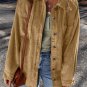 Light French Beige Patched Pocket Button Up Corduroy Shacket