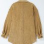 Light French Beige Patched Pocket Button Up Corduroy Shacket
