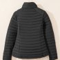 Black Solid Color Quilted Zip-up Puffer Jacket