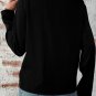 Black Collar Tab Sleeve Zip Up Flap Detail Jacket