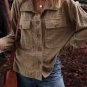 Dark Khaki Textured Chest Pocket Button-up Shacket